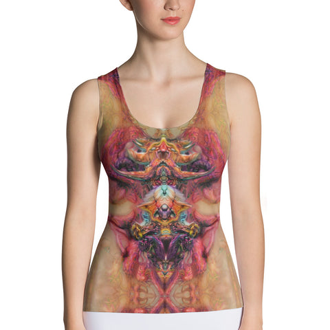 Zing Pagoda Sublimation Women's Cut & Sew Tank Top