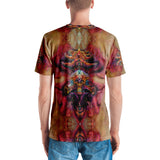 Zing Pagoda Cut and Sew Sublimation V-Neck T-Shirt